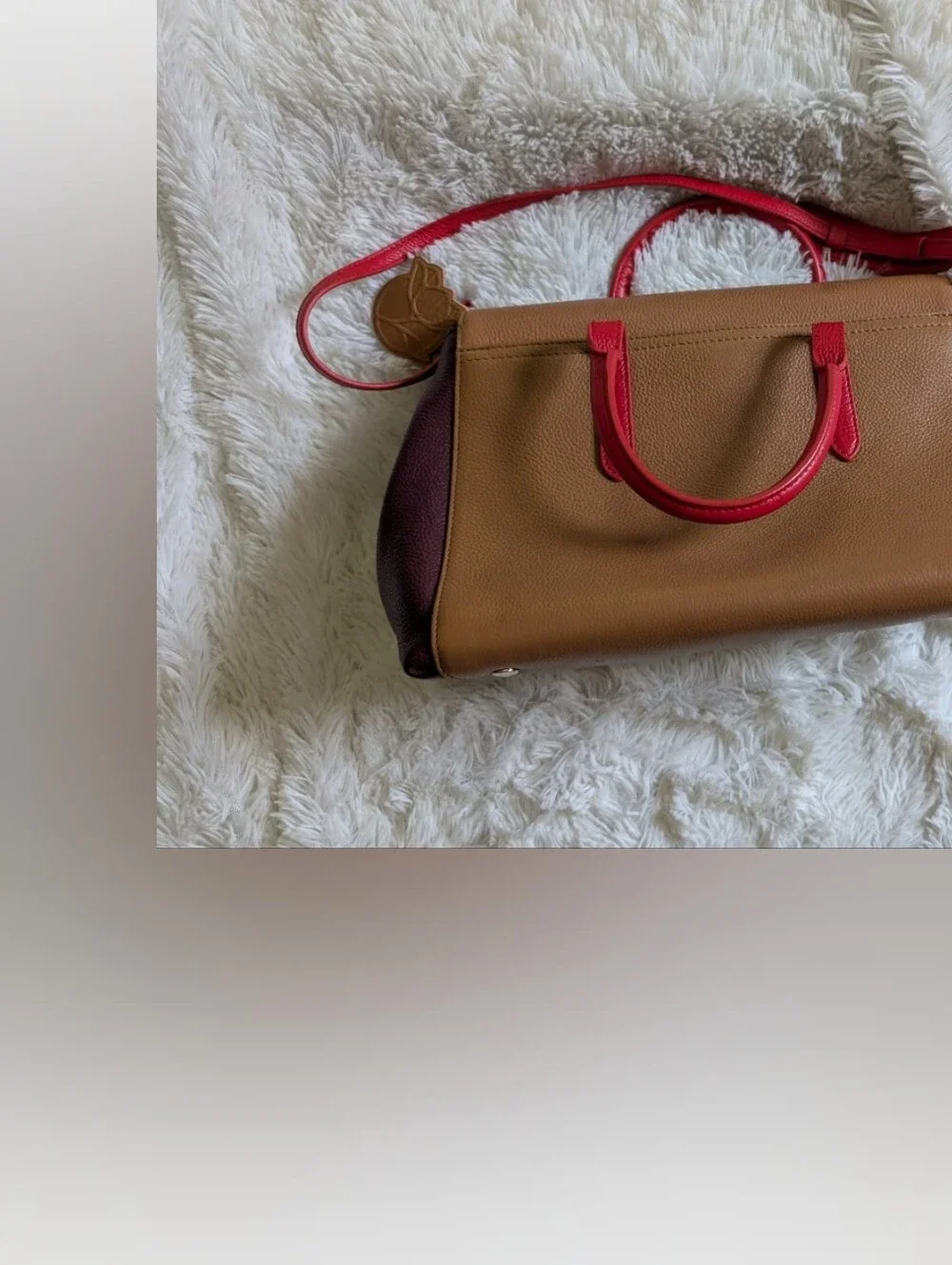 Draper James Leather Satchel Handbag Crossbody Colorful Purse Bag New
